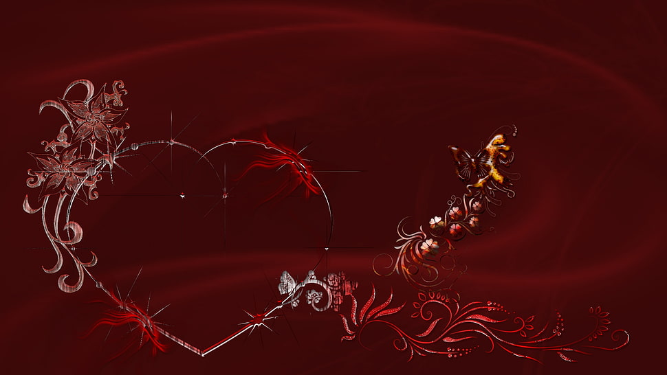 red abstract painting HD wallpaper