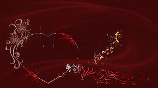 red abstract painting