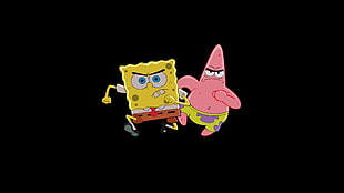 Spongebob Squarepants and Patrick illustration HD wallpaper