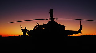 silhouette of helicopter, military, aircraft, military aircraft, helicopters HD wallpaper
