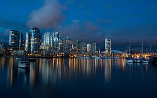 photo of cityscape during nighttime, city, anime, cityscape, Vancouver HD wallpaper