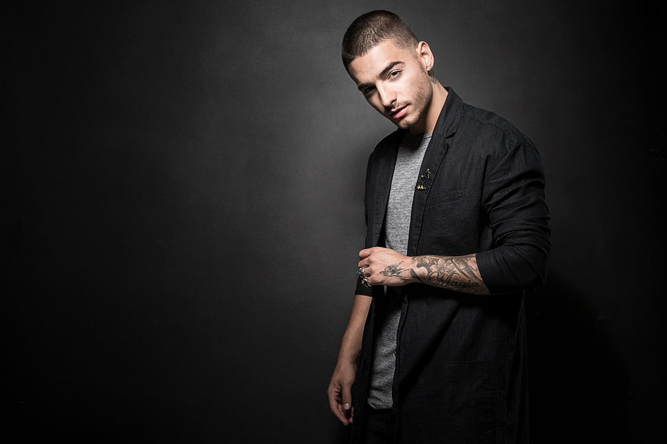 men's black blazer, Maluma , men HD wallpaper