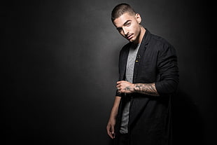 men's black blazer, Maluma , men