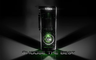 black Titan computer tower, Nvidia, titan, GPUs, computer HD wallpaper