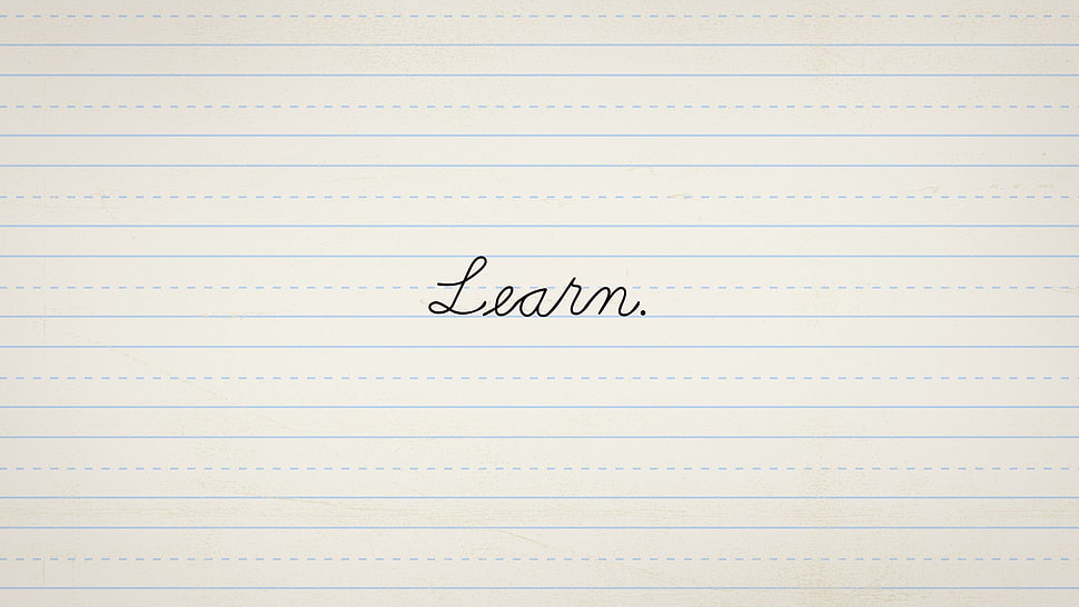 Learn handwritten HD wallpaper