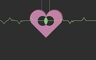 heartbeat wallapaper, heart, heartbeat, minimalism, digital art