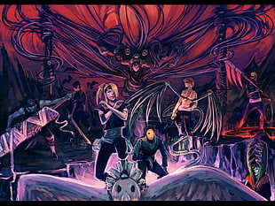 Akatsuki members illustration, Naruto Shippuuden, manga, anime, Akatsuki HD wallpaper