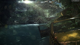 taxi on body of water poster, video games, Crysis, Crysis 3