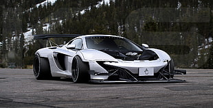 white car, car, McLaren P1