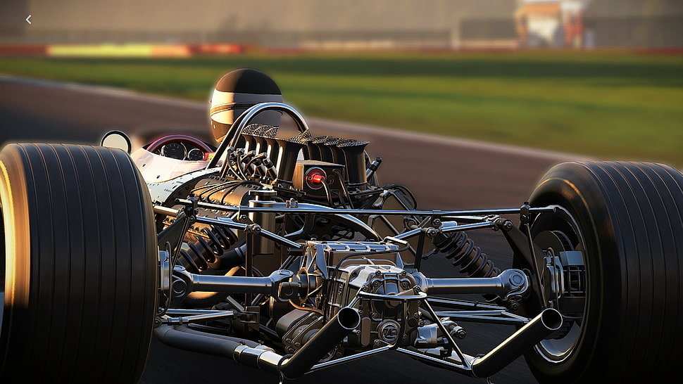 gray and black vehicle, Spa Francorchamps, 1968 Lotus 49, Project cars, video games HD wallpaper