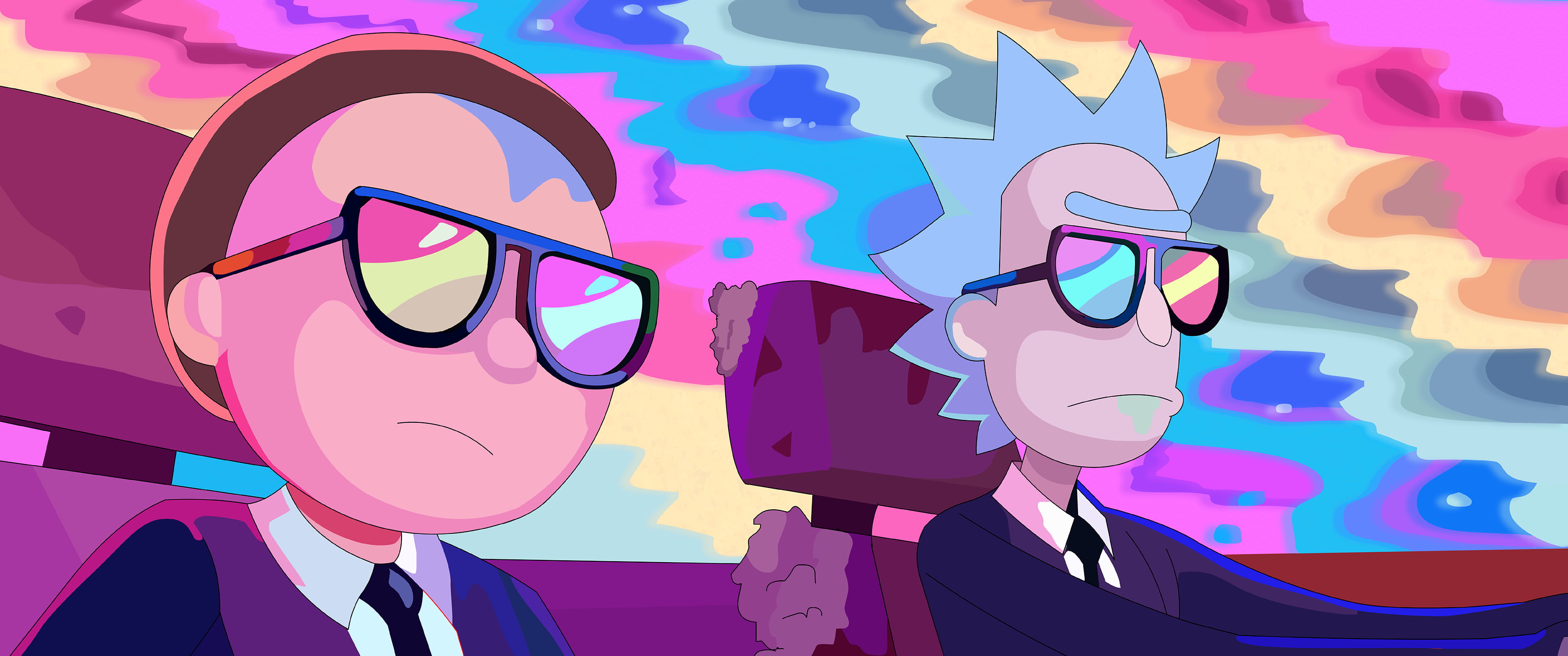 Rick and Morthy movie scene, Rick and Morty, Run the Jewels, vector graphics