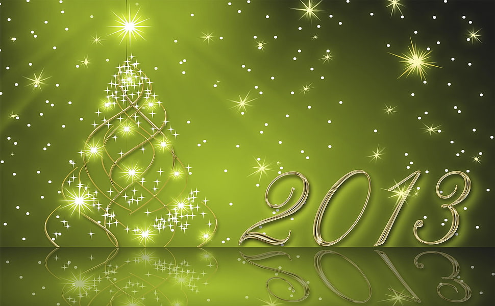 2013 christmas illustration HD wallpaper