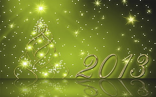 2013 christmas illustration HD wallpaper