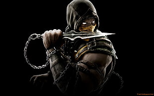 Scorpion from Mortal Kombat, Mortal Kombat X, video games, Scorpion (character), hoods HD wallpaper