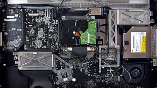 black computer motherboard HD wallpaper
