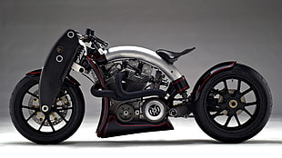 gray and black motorcycle, motorcycle, Confederate B120 Wraith