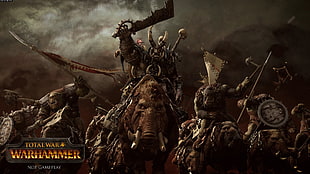 Total War Warhammer game poster, Warhammer, Total War: Warhammer, orcs