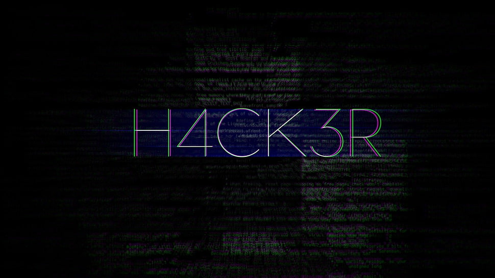 H4ck3r text with black background, minimalism, minified, 3D, programming HD wallpaper