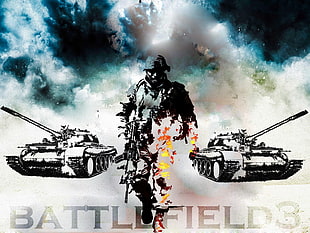 Battlefield 3 digital wallpaper, Battlefield, tank
