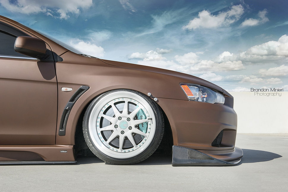 black and gray car wheel, Mitsubishi Lancer Evo X, evolution, Mitsubishi Lancer, Mitsubishi HD wallpaper