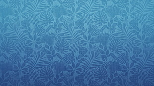 blue and black floral wallpaper, blue HD wallpaper
