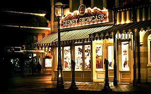 Disney Showcase boutique during night