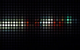 brown and green polka-dot graphic art, music, DJ, Apple Inc., digital art