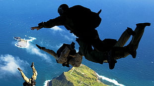 skydiving, military, paratroopers, Hawaii, United States Army HD wallpaper