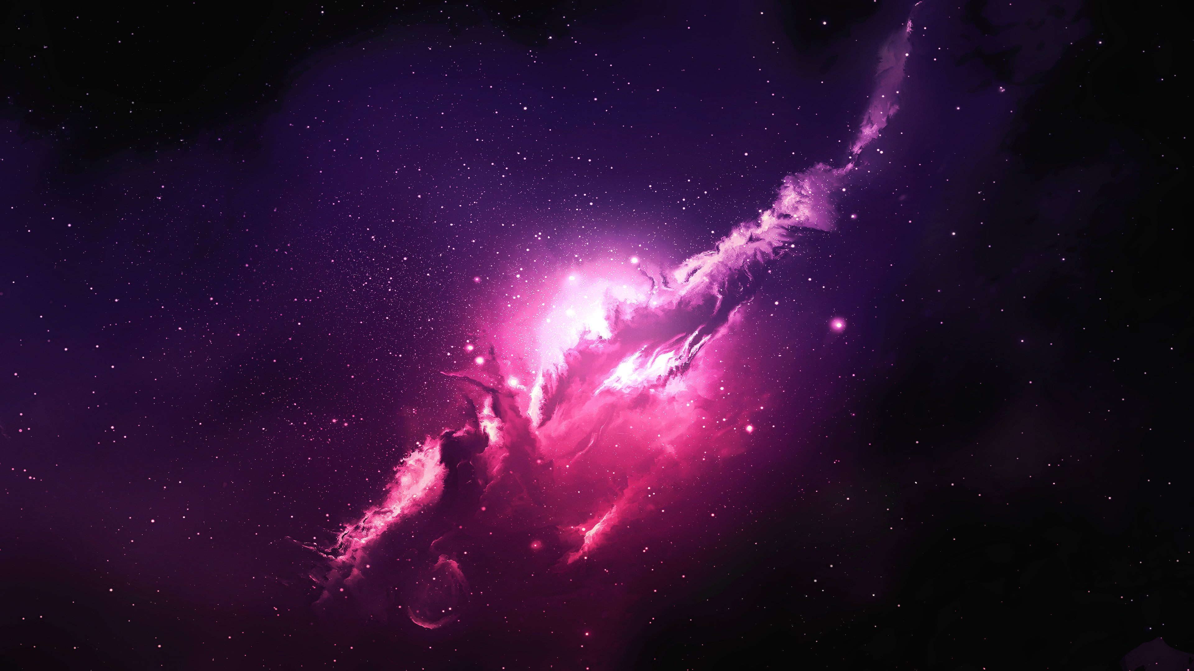purple and pink nebula