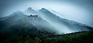 Great Wall of China, China, China, Great Wall of China, mountains, mist HD wallpaper