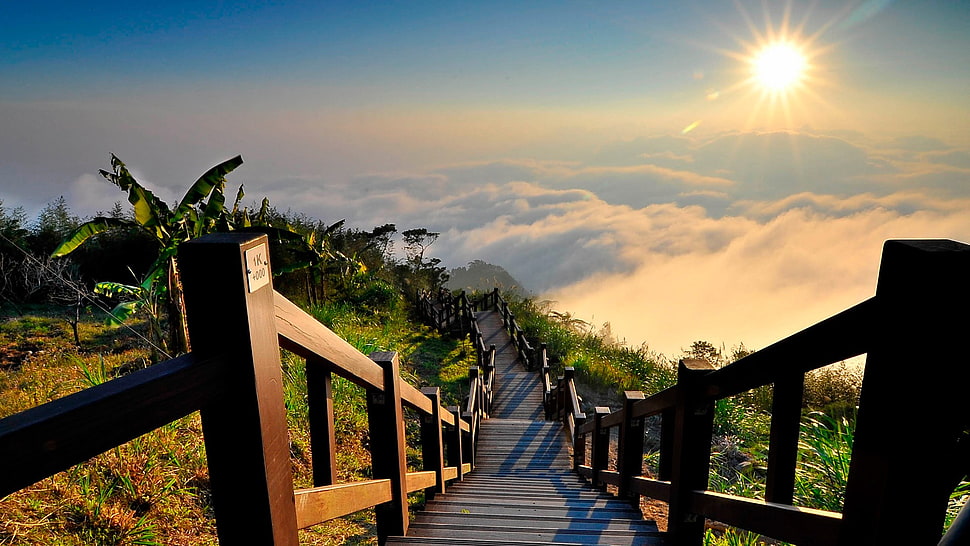 mountains, clouds, sky, landscape HD wallpaper