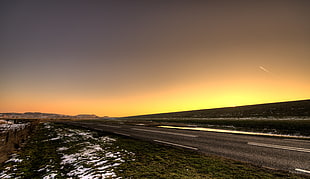 landscape photo of roadway HD wallpaper