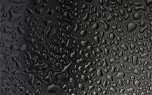 closeup photo of water on glass