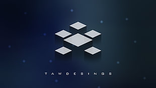 Tawdesings logo, abstract, blue, TawStyle