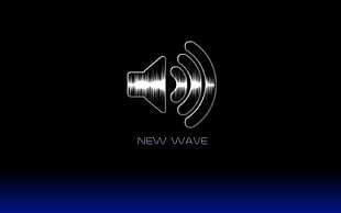 New Wave logo, texture, speaker