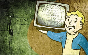 Fallout Vault Boy digital wallpaper, Fallout, Pip-Boy HD wallpaper