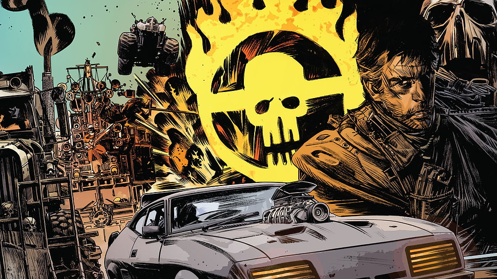 Post-apocalyptic motif digital wallpaper, Mad Max, Mad Max: Fury Road, movies, car HD wallpaper