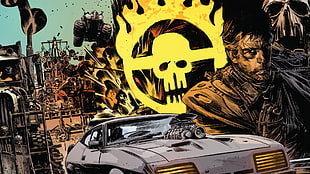 Post-apocalyptic motif digital wallpaper, Mad Max, Mad Max: Fury Road, movies, car