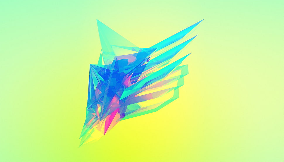 blue and pink illustration HD wallpaper