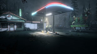 gray gas station, Alan Wake, video games HD wallpaper