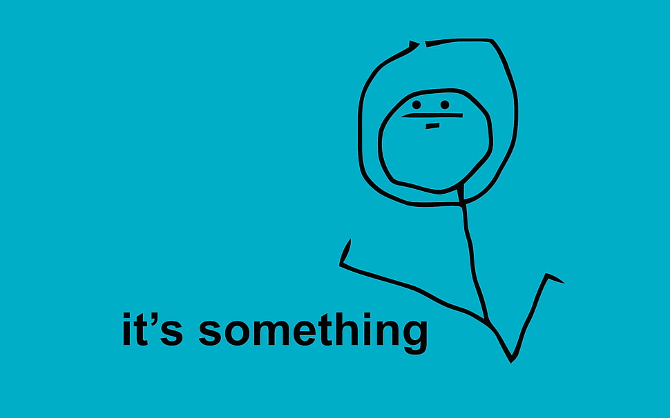 black text on blue background, memes HD wallpaper