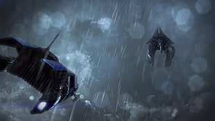 black flying character wallpaper, video games, Mass Effect, Mass Effect 3, screen shot HD wallpaper