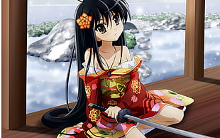 black haired woman anime character