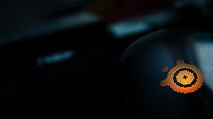black and orange Steelseries device, SteelSeries, computer HD wallpaper