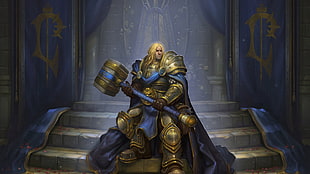 World of Warcraft character digital wallpaper, Hearthstone: Heroes of Warcraft, Arthas, Warcraft, Warcraft III: Reign of Chaos
