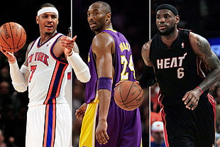 three NBA players HD wallpaper