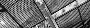 gray metal frames, skyscraper, monochrome, architecture, multiple display