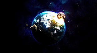 Earth in the Galaxy HD wallpaper