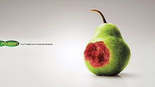 green pear fruit, artwork, commercial HD wallpaper