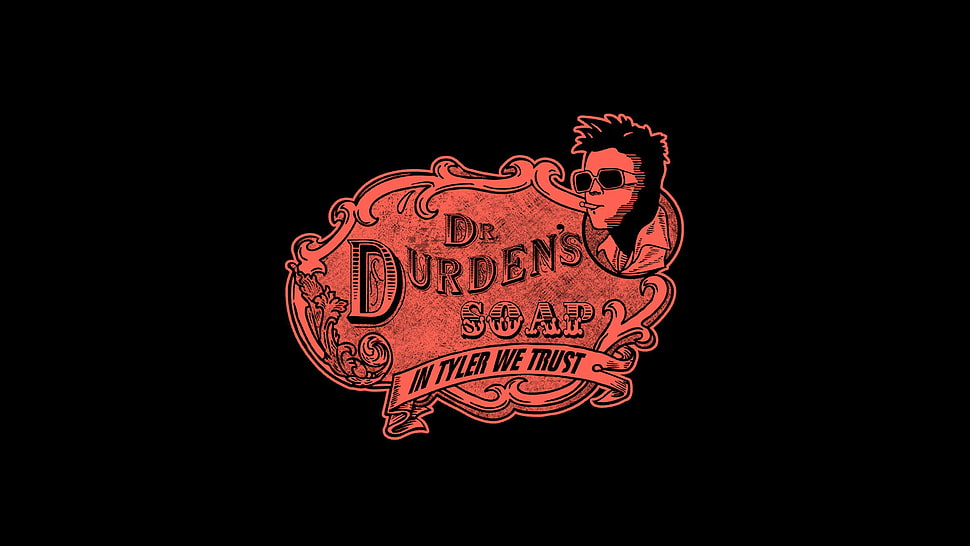 Dr. Durden's Soap logo, Fight Club, Tyler Durden, Brad Pitt HD wallpaper